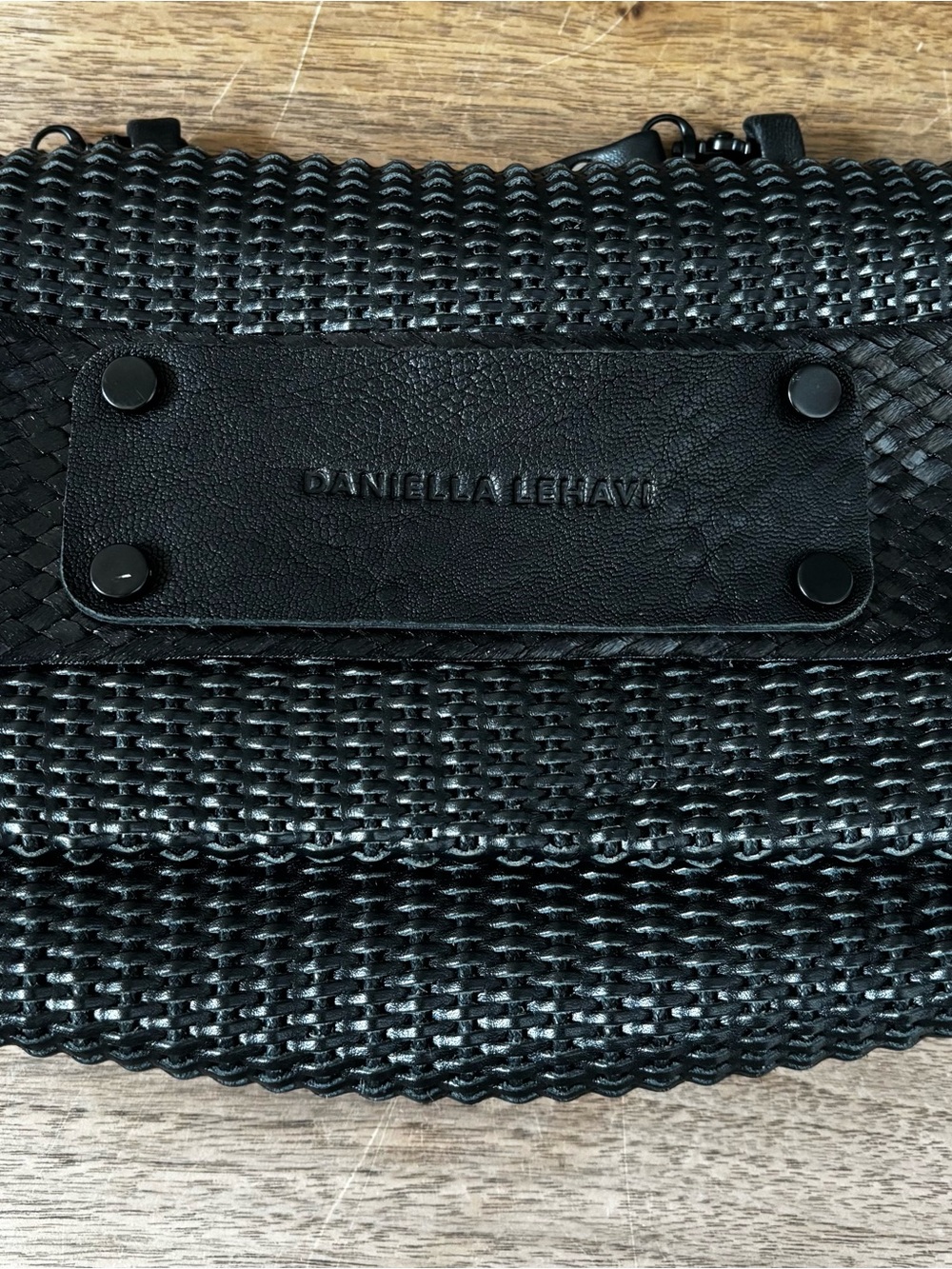 Daniella Lahavi Leather Woven Crossbody Bag - Picture 11 of 14